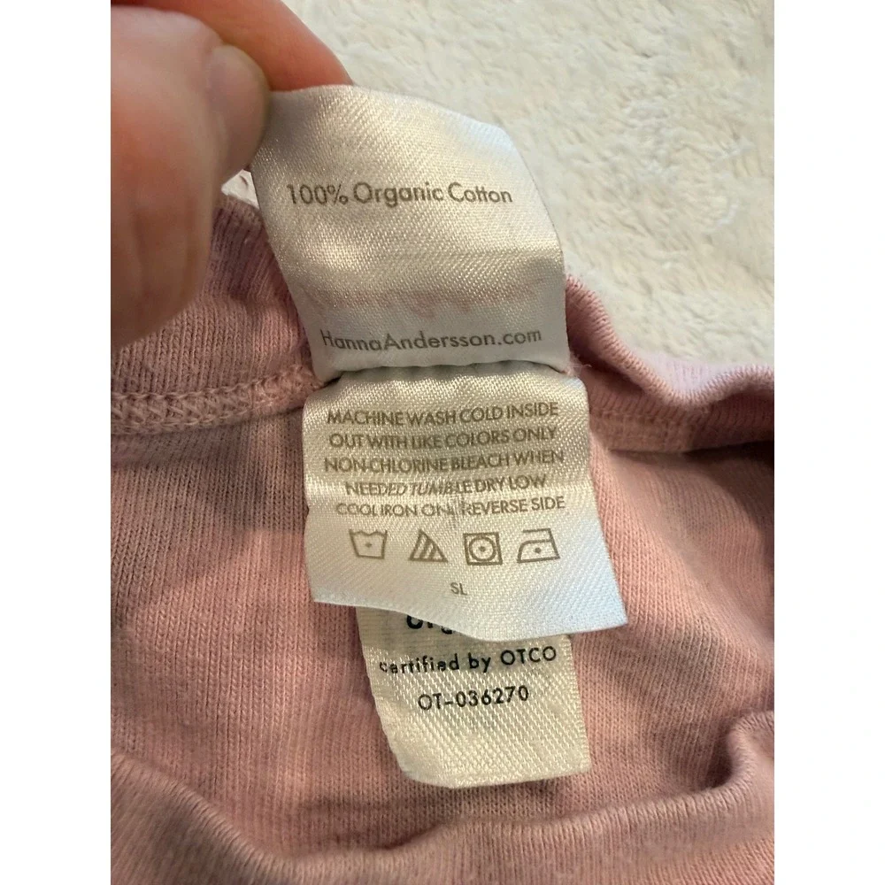 Hanna Andersson Pink‎ Black Cat Face Organic Cotton Pajama Top Kids 160 US 14